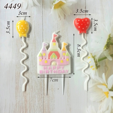 Vỉ nến HPBD hình lâu đài hồng