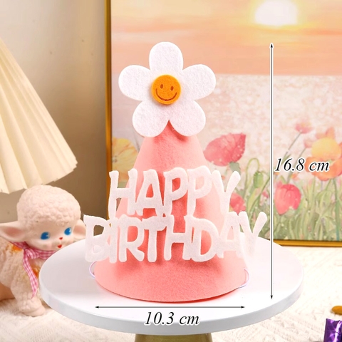 Mũ nỉ HPBD gắn hoa M7