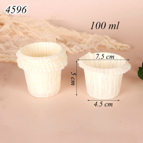 50 cốc muffin trắng cupcake xếp ly