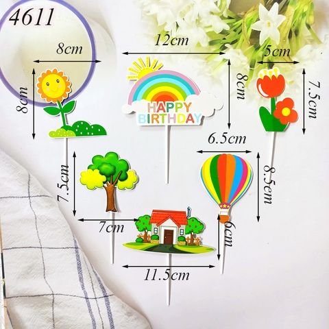 SCG-Set cắm HPBD ngôi nhà cầu vồng