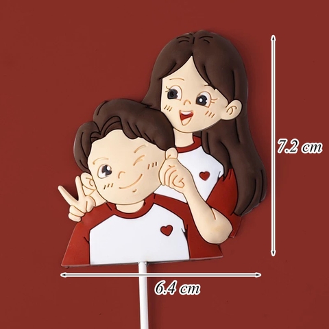 SLC-Silicon cặp đôi áo trắng đỏ