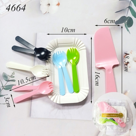 Sét dao dĩa không nến túi trắng đục TT