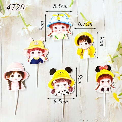 SCG-Set cắm 6 bé gái dễ đội mũ nơ TP.