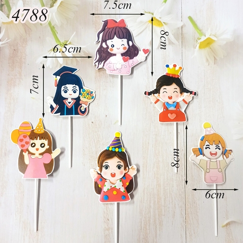SCG-Set cắm bé gái đội mũ HD