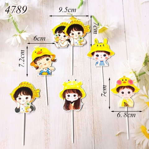 SCG-Set cắm bé gái đội mũ vàng HD