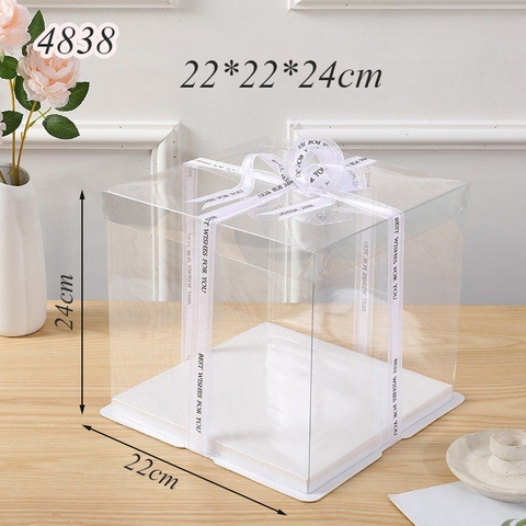 Hộp Meka Trong 3 Chi Tiết Có Nắp 22*22*24