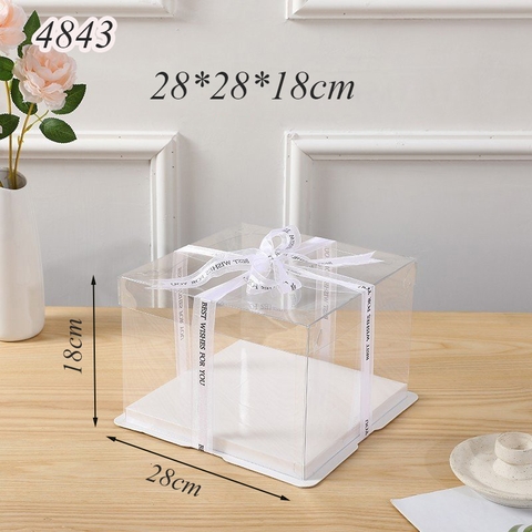 Hộp Meka Trong 3 Chi Tiết Có Nắp 28*28*18