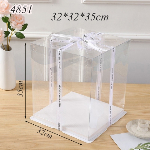Hộp Meka Trong 3 Chi Tiết Có Nắp 32*32*35