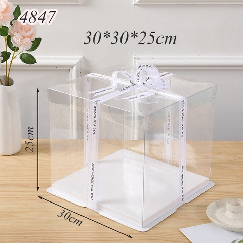 Hộp Meka Trong 3 Chi Tiết Có Nắp 30*30*25.