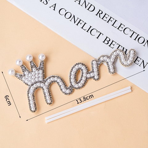 QC-que cắm mom vương miện ngọc trai trắng