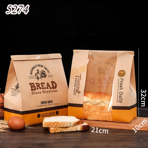 50 Túi hoa cúc ngang vàng Bread 21*10*32cm