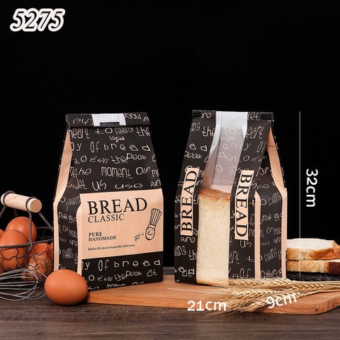 50 Túi hoa cúc ngang đen Bread 21*9*32cm