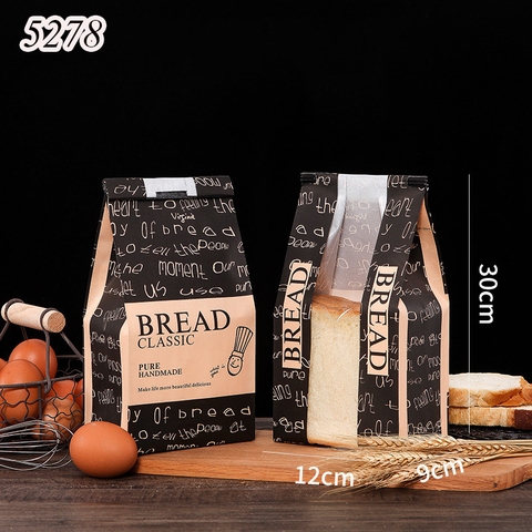 50 Túi hoa cúc dọc đen Bread 12*9*30cm
