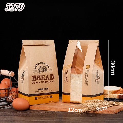 50 Túi hoa cúc dọc vàng Bread 12*9*30cm