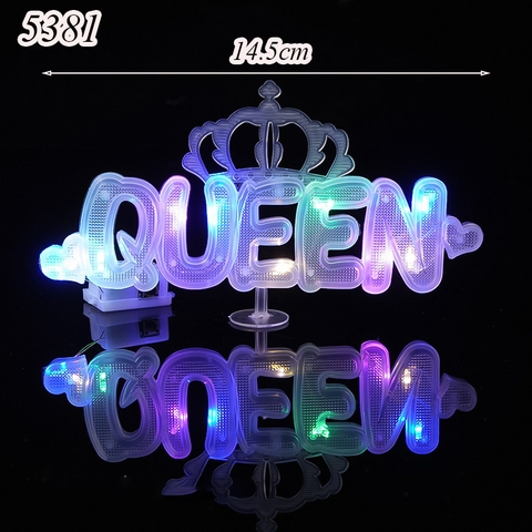 Đèn led chữ Queen 7 màu