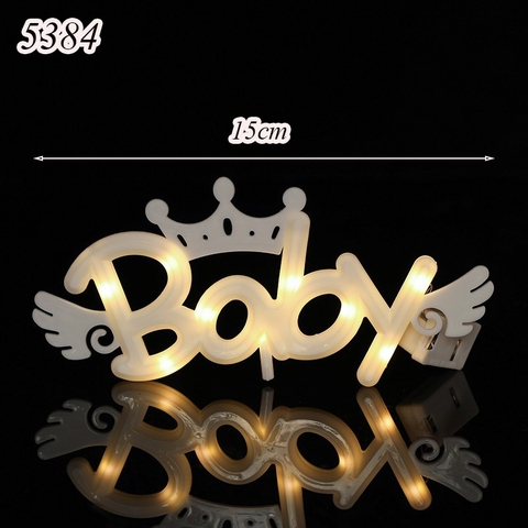 Đèn led chữ Baby vàng