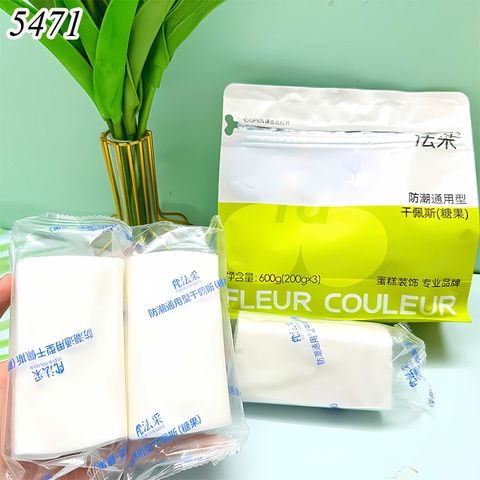 600gr Kẹo Gumpaste trắng thường.
