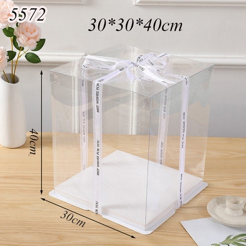 Hộp Meka Trong 3 Chi Tiết Có Nắp 30*30*40cm