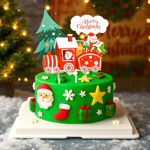 SCG-Set cắm noel đoàn tàu cây thông