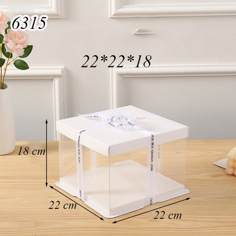 Hộp Meka 3 Trong Chi Tiết Có Nắp Trắng 22*22*18