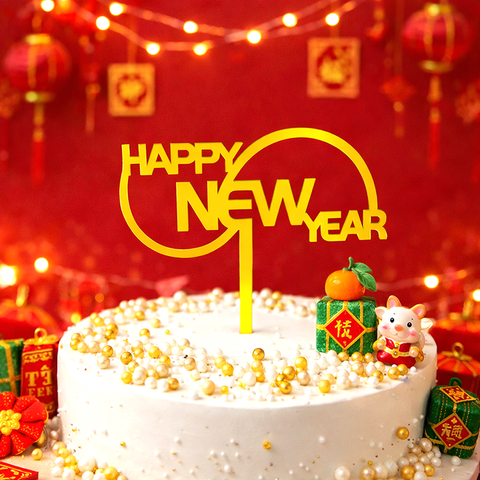 MK - 10 meka Tết Happy New Year Vàng M1