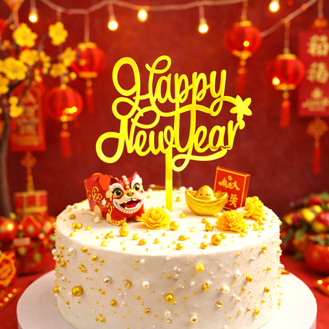 MK - 10 meka Tết Happy New Year Vàng M4
