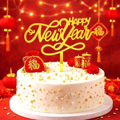 MK - 10 meka Tết Happy New Year Vàng M5