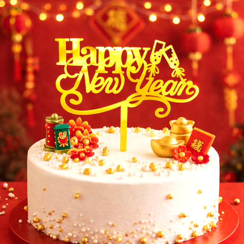 MK - 10 meka Tết Happy New Year Vàng M6