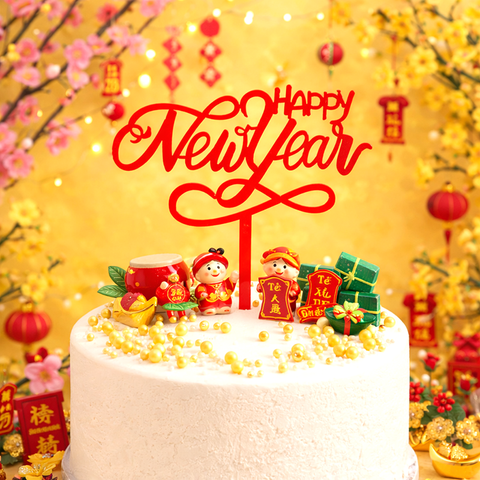 MK - 10 meka Tết Happy New Year Đỏ M6