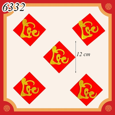 SCG - set 5 Thẻ Chữ Lộc Nhũ