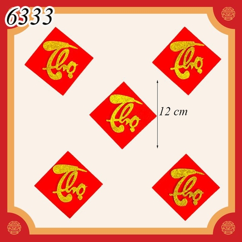 SCG - set 5 Thẻ Chữ Thọ Nhũ
