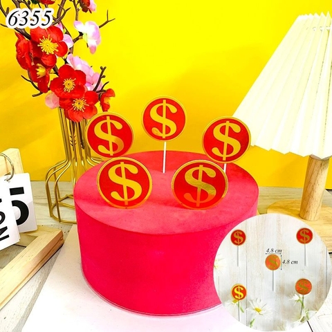 SCG - Set  Cắm Tiền Chữ $ đỏ bóng