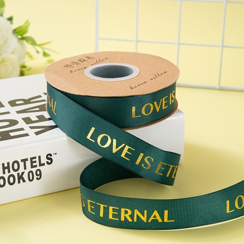 45m Ruybang LOVE IS ETERNAL Xanh Lá Đậm khổ 2.5cm