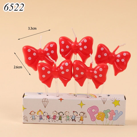 Vỉ Nến Nơ Chấm Bi Đỏ