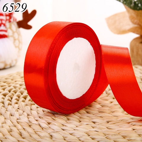 22m RUYBANG lụa trơn ĐỎ TƯƠI 2cm