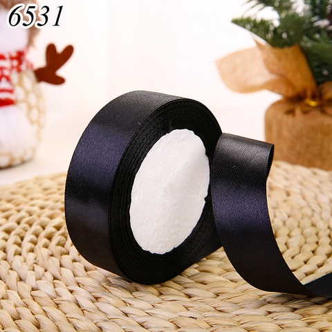 22m RUYBANG lụa trơn Đen khổ 2cm