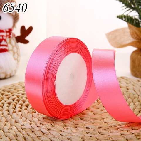 22m RUYBANG lụa trơn Hồng Đậm khổ 2cm