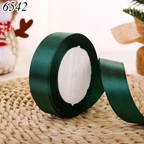 22m RUYBANG lụa trơn Xanh Lá Đậm khổ 2cm
