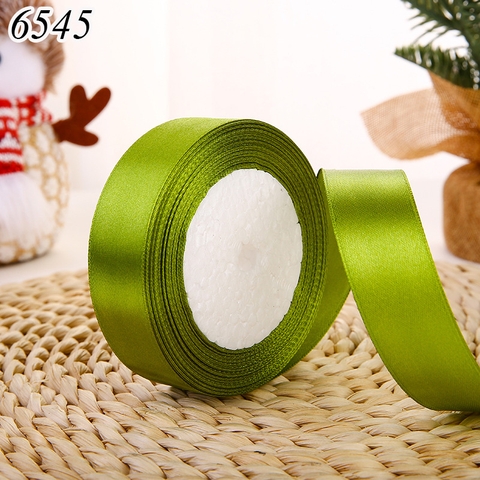 22m RUYBANG lụa trơn Xanh Nõn khổ 2cm