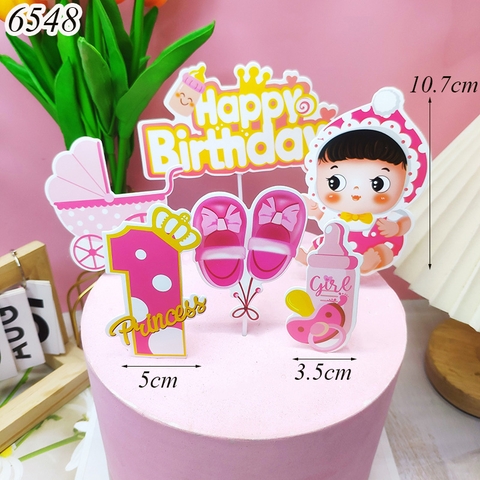 SCG - Set Cắm HPBD Bé Gái Thôi Nôi TP.