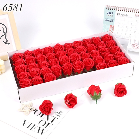 Hộp 50 hoa hồng sáp Đỏ Tươi TT