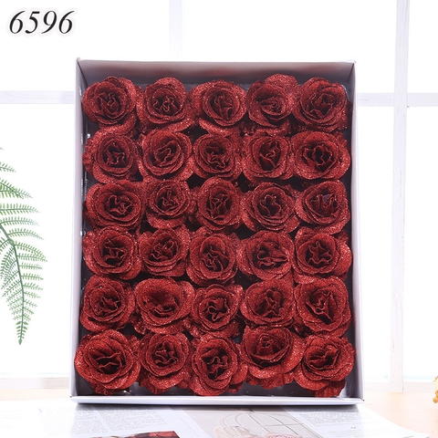 Hộp 50 hoa hồng NHŨ Đỏ Đô TQ