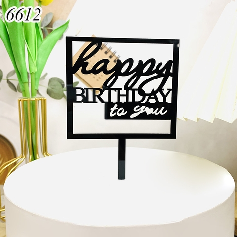 MK - 10 meka HPBD to you vuông đen