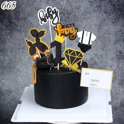 SCG - Set cắm baby boy đen vàng