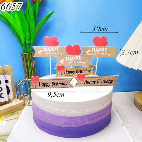 SCG-Set cắm 6 thẻ HPBD trái tim MT