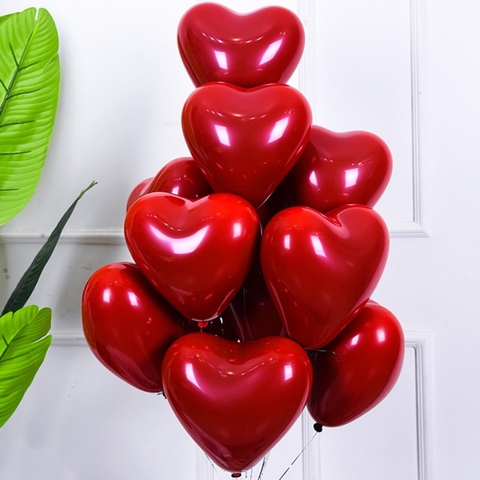 Gói 100 bóng tim đỏ đô