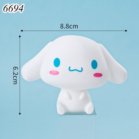 Tượng chó trắng cinnamoroll nhựa nhẹ