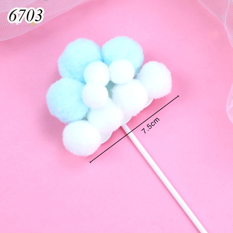 QC-que cắm mây bông trắng xanh TQ