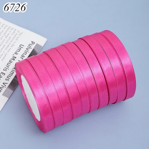 Cuộn 22m Ruybang trơn khổ 1cm Hồng Đậm
