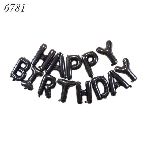Bóng chữ happy birthday đen TP